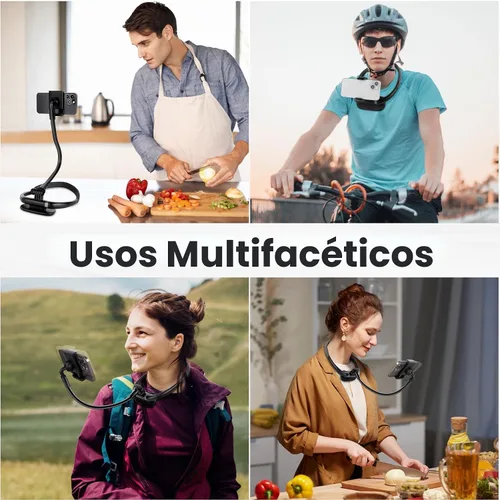 Vista 7 de Soporte para teléfono celular, soporte para teléfono celular de cuello, soporte de teléfono flexible de cuello de cisne sin manos para cama, soporte