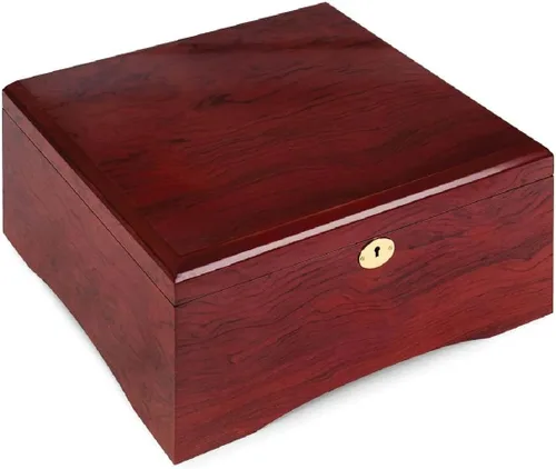Vista 2 de Juego de fichas de póquer Grand Lux de madera brillante de 750 unidades, 8 rayas