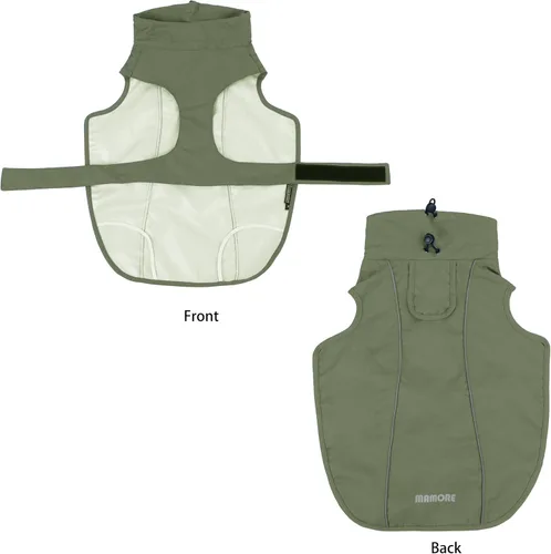 Vista 2 de Chubasquero ajustable impermeable para perros, chaqueta de lluvia ligera para mascotas para cachorros con tira reflectante para perros pequeños