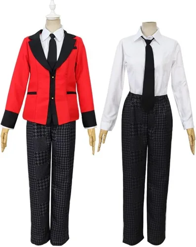 Vista 3 de Disfraz de Kakegurui Ryta Suzui para hombre, uniforme de Halloween, carnaval, fiesta, disfraz de uniforme escolar, conjunto completo
