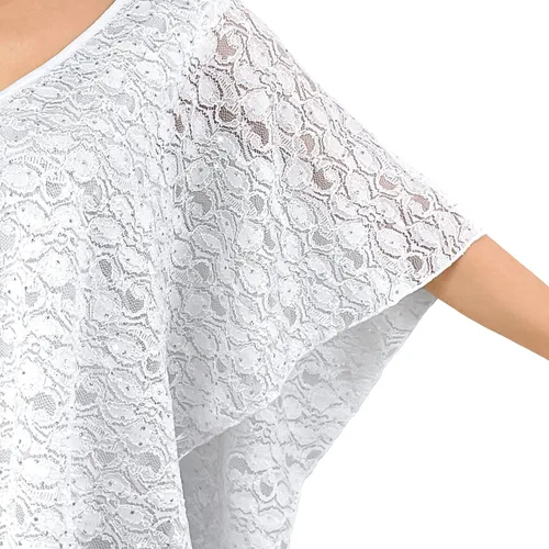 Vista 3 de Brittany Black Blusa de punto con cuello en V y manga 34 para mujer