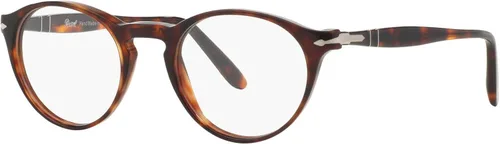 Vista 2 de Persol PO3092V - Marcos redondos para gafas graduadas Negromarrón a rayaslente de demostración