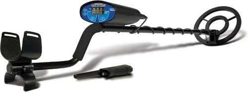 Vista 2 de Bounty Hunter QSIGWP Quick Silver Detector de metales con puntero y bolsa de transporte Bounty Negro