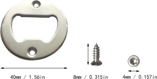 Vista 5 de Kit de inserción de abridor de botellas de acero inoxidable - 20 juegos con tornillos y destornillador - Suministro de kit de hardware de bricolaje
