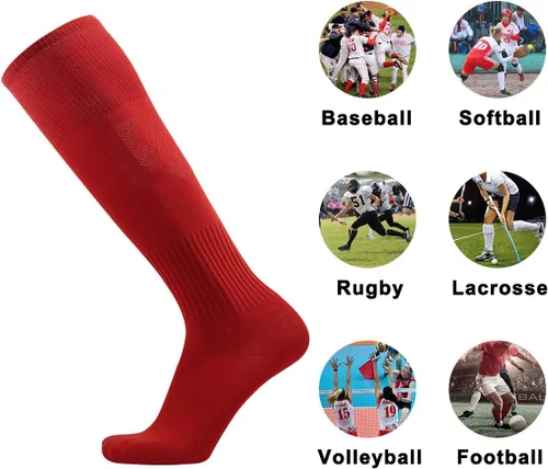 Vista 6 de Three street Calcetines de béisbol, unisex hasta la rodilla sólida tubo deportivo de compresión softball fútbol fútbol equipo calcetines 2-10 pares