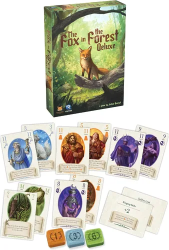 Vista 6 de Renegade Game Studios Fox in the Forest Deluxe - Juego de cartas para 2 jugadores, juego de estrategia de cuento de hadas con tarjetas de aluminio