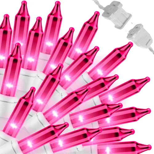 Vista 9 de LAMPHOME Guirnalda de luces LED de estrella roja, blanca y azul, 20 luces LED de hadas con cable transparente, 3 AA impermeables, 8 modos, luces