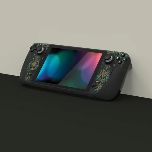 Vista 2 de PlayVital Juego completo de calcomanías protectoras para Steam Deck LCD, pegatinas personalizadas Cubierta de vinilo para Steam Deck OLED - Totem of
