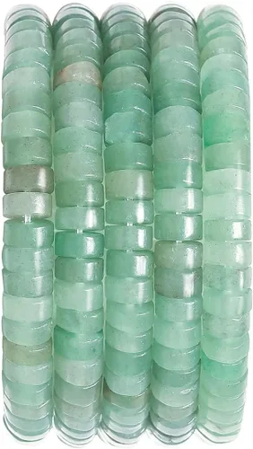 Vista 17 de Abalorios Espaciadores de Jade Natural Africano 4x2mm 38cm/str Redondos Planos Semipreciosos para Hacer Pulseras y Collares Jade africano