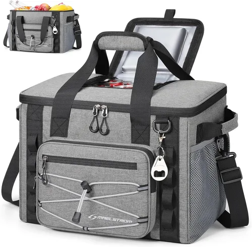 Vista 11 de Maelstrom Soft Sided Cooler Bag, 30/40 Can Collapsible Insulated Ice Chest, Large Leakproof Portable Storage for Camping, Travel, Kayaking & Beach