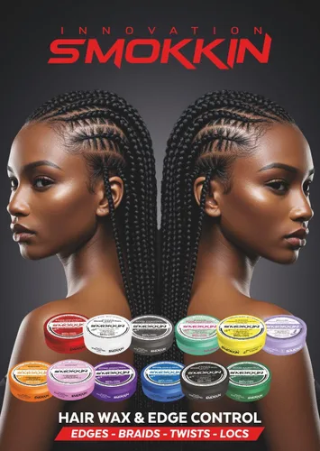 Vista 5 de SMOKKIN Gel para el cabello de fijación fuerte con control de bordes de aceite de argán, gel para trenzar y peinar (varios tamaños y aromas)