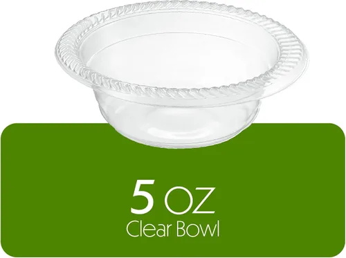 Vista 5 de PLASTICPRO Paquete de 40 tazones de plástico transparente de 5 onzas para sopa, duraderos, desechables, pequeños cuencos de plástico para fiestas