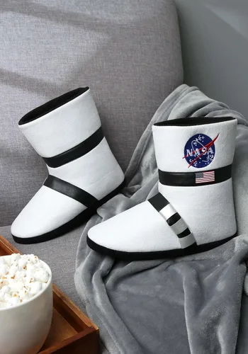 Vista 2 de Pantuflas de botas para adultos de astronauta