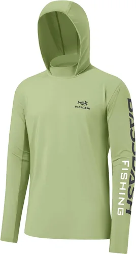 Vista 15 de BASSDASH UPF 50+ - Sudadera con capucha para hombre, protección solar UV, manga larga, rendimiento