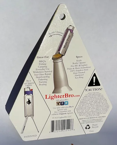 Vista 6 de LighterBro funda multiherramienta delgada para encendedor