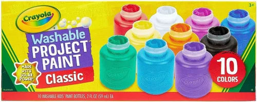 Vista 16 de Pintura de Crayola lavable para niño (6 colores surtidos) 2 oz cada una, paquete de de 1, Variados Varios