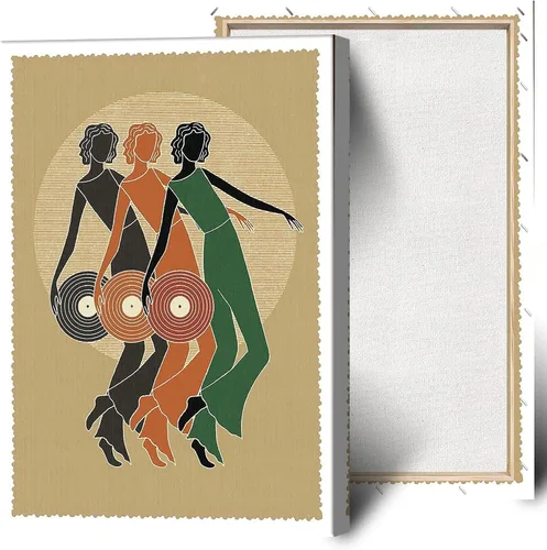Vista 16 de Póster de lienzo de álbum de música vintage japonés, arte de pared retro, arte de pared divertido de moda, álbum de música japonés, impresión