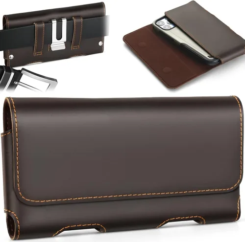 Vista 10 de Gcepls Funda de cuero para teléfono para iPhone SE, iPhone 8, 7, 6s, soporte de cinturón de cuero de vaca premium con clip para cinturón, estuche