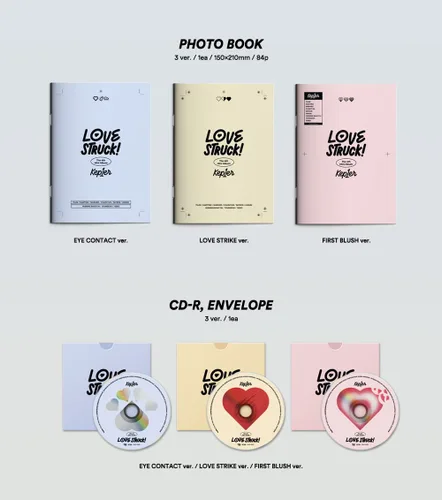 Vista 3 de Kep1er - LOVESTRUCK! 4º mini álbum+póster plegado (ver al azar. / CD solamente, sin póster)
