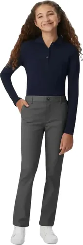 Vista 6 de French Toast Girls' Pull-On Straight Fit Stretch Twill Pant Caqui