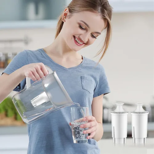 Vista 6 de BREAUILL Filtro de repuesto compatible con filtro de agua y jarras Brita®, repuesto de filtro de agua certificado NSF compatible con Brita® Classic