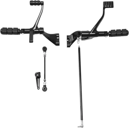 Vista 2 de XMT-MOTO Fit forward Controls Kit completo de clavijas, palancas y varillajes para Harley Sportster 2004-2013