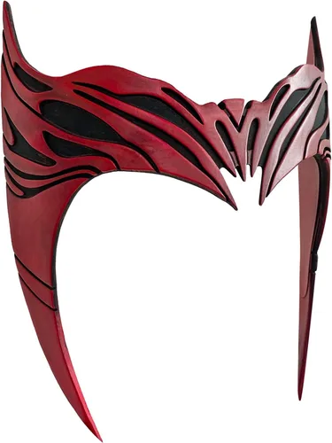 Vista 2 de Wanda Maximoff Disfraz de Cosplay de Wanda Vision, Bruja Escarlata, capa de bruja, parte superior, accesorio para tocado