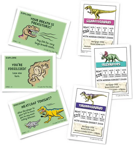 Vista 3 de Tarde para el juego de mesa Sky Dino-Opoly Dinosaur Property Trading