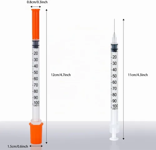 Vista 4 de Jeringas desechables de 1ml/cc 30G de 1/2 pulgada con aguja, cada una envuelta individualmente. Paquete de 30 (1cc-30G 1/2"-30 PACK)