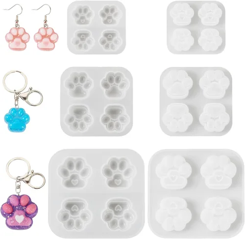 Vista 11 de Craftdady Molde de silicona con gemas de cabujón de 10 cavidades, molde de fundición de resina ovalada para resina epoxi UV, bricolaje