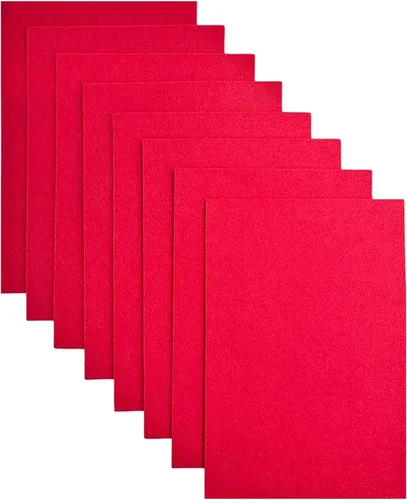 Vista 10 de Jtnohx - Fieltro rígido, hojas de fieltro de 2 mm de grosor para manualidades, cuadrados de tela de fieltro dura de 20,3 x 30,5 cm, 8 piezas