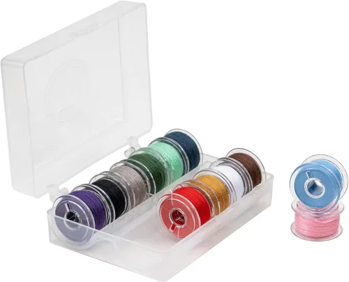 Vista 3 de SINGER 21495 - Bobinas roscadas Clase 15, transparentes, colores surtidos, 12