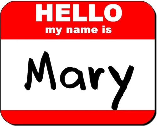Vista 3 de CafePress Taza de café de cerámica con texto en inglés «Hello My Name Is Mary», de 11 oz (11.0 fl oz)