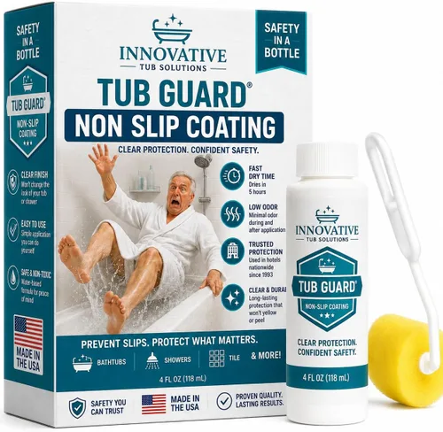 Vista 8 de Recubrimiento Antideslizante Tub Guard para Tina y Ducha - Secado Rápido y Ecológico - Blanco