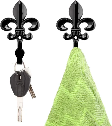 Vista 6 de Ganchos decorativos para toallas de baño, ganchos de pared para abrigos, ganchos de metal resistentes, ganchos colgantes para colgar llaves, bolso