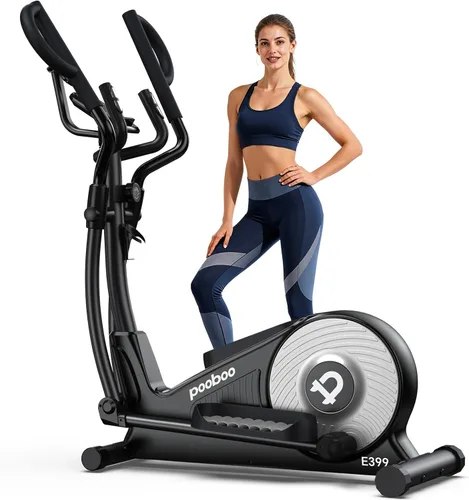 Vista 11 de pooboo Elliptical Machine, Elliptical Exercise Machine with 16-Level Resistance&Quiet Magnetic Driving System, Elliptical Machine for Home with LCD
