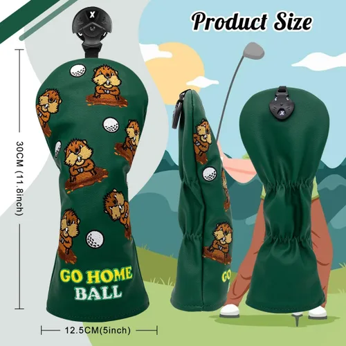 Vista 7 de Barudan Golf Groundhog Funda para Cabeza de Driver de Golf Funda para Cabeza 3 Madera Funda Híbrida para Cabeza Funda para Cabeza de Putter - Funda