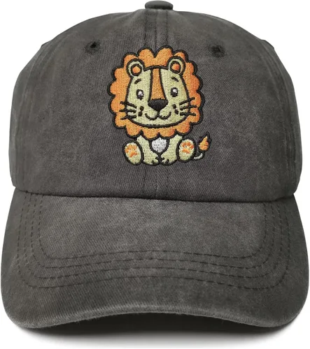 Vista 25 de Gorras de béisbol bordadas con animales para niño y niña