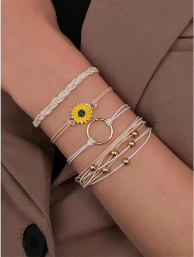 Vista 2 de Pulseras de tobillo para niñas, impermeables, bohemias, para mujer, regalo de joyería de Navidad