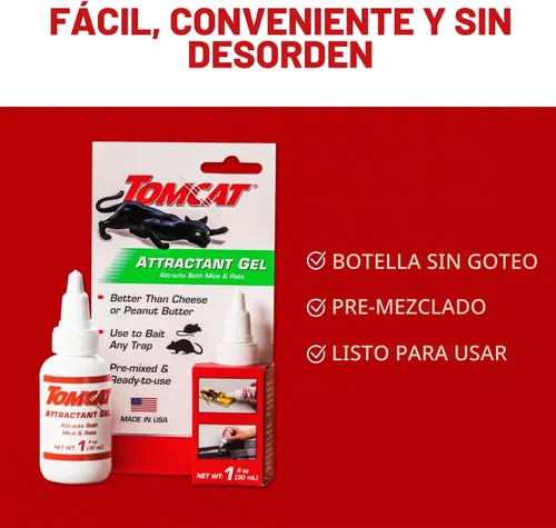 Vista 5 de Scotts-Tomcat 0362210 Gel atrayente de ratones, 1 onza, 1 Atrae tanto ratones como ratas, listo para usar, uso para cebar cualquier trampa