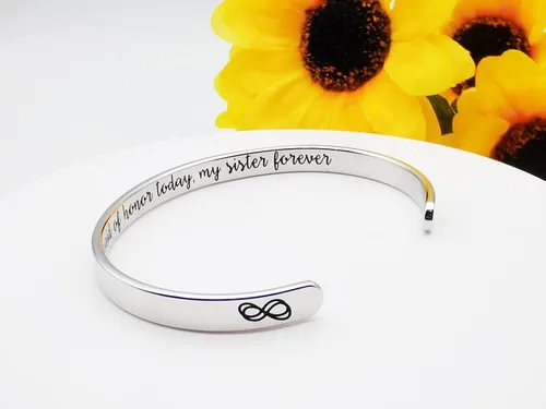 Vista 331 de Pulseras inspiradoras para mujer, joyería de acero inoxidable, con refranes, pulsera motivacional con mensaje oculto, pulseras grabadas para mejor