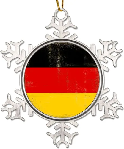 Vista 15 de Adorno colgante de Navidad de Gabón, bandera de Gabón, regalo de vacaciones, copo de nieve de metal, adorno para árbol de Navidad, bandera nacional