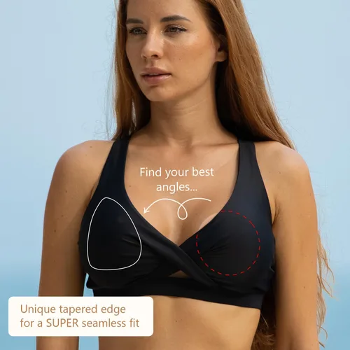 Vista 3 de ENBAB Nipple Covers for Women, Reusable Adhesive Silicone Bra Pasties for No Show Strapless Dress