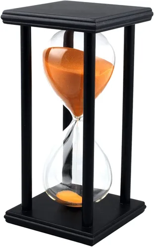 Vista 11 de Lodunsyr Temporizador de reloj de arena de 60 minutos, temporizador de reloj de arena para cocina, sala de estar, hogar, oficina en casa
