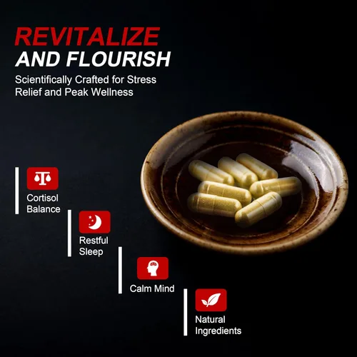 Vista 4 de DLNIA Suplemento Super Calmante de Cortisol con Glicinato de Magnesio, Ashwagandha KSM-66, L-Teanina, Fosfatidilcolina, Ginkgo Biloba y Seta de León