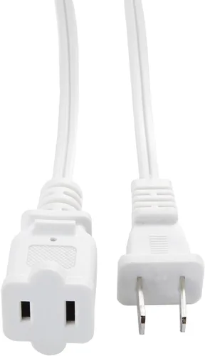 Vista 8 de Cable de extensión pequeño de 3 pies, corto de dos puntas, negro macho hembra 18 AWG cable de alimentación de CA polarizado para interiores, NEMA