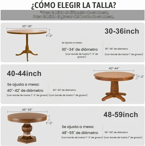 Vista 2 de Obstal - Mantel redondo ajustable, reversible, impermeable, antimanchas, elástico, fácil de limpiar, para exteriores e interiores, para mesas Rosa