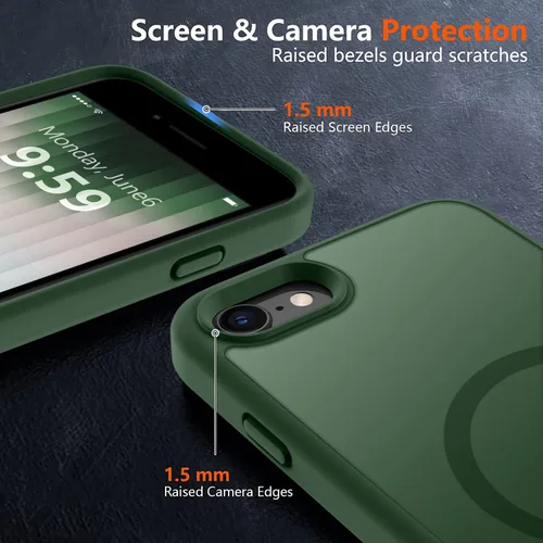 Vista 545 de MOCCA - Funda magnética resistente para iPhone XR de 6.1 pulgadas, compatible con MagSafe, funda con protección contra caídas de grado militar