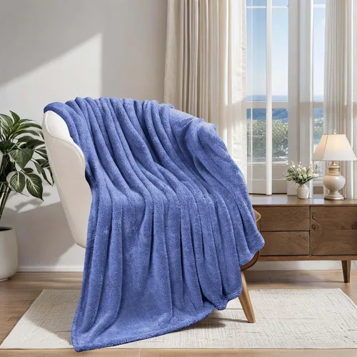 Vista 37 de Superior Manta Clásica de Forro Polar Sólido, Gruesa, Acogedora, Mantas Cálidas, Ropa de Cama y Manta de Sofá de Felpa Suave Aterciopelada, Linda