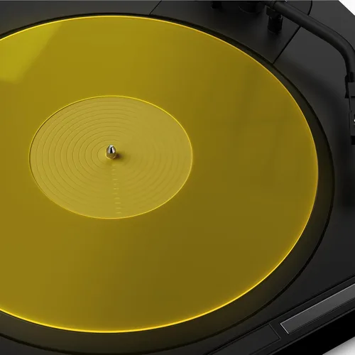 Vista 13 de TAKMORK - Tapete para tocadiscos, acrílico de 12 pulgadas y 0.118 in con hueco central de etiquetas, color blanco Helps Reduce Static Buildup